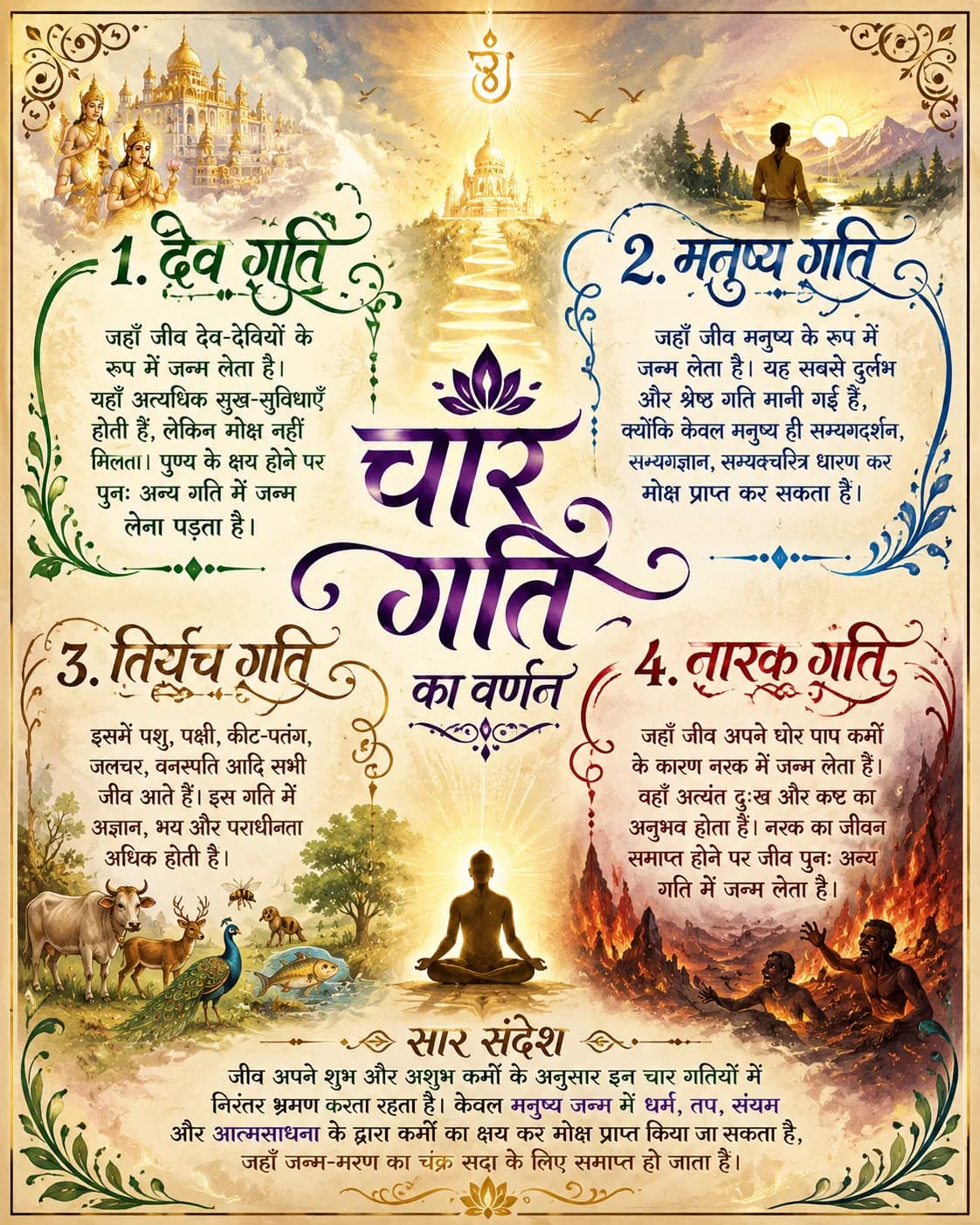चार गति का वर्णन
